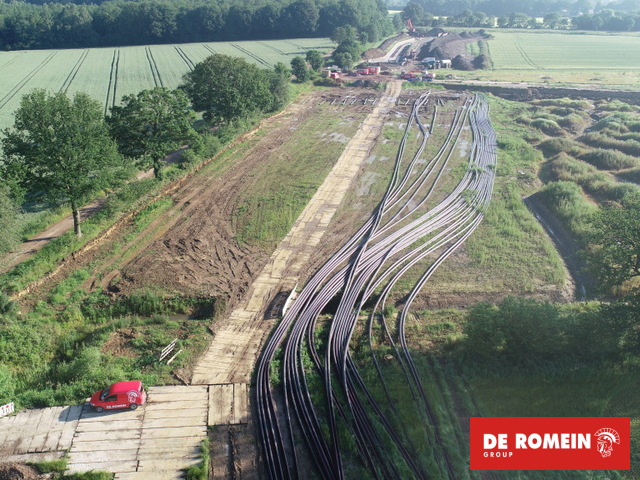 Construction de la partie souterraine de la nouvelle ligne de 380 kV reliant Wilhelmshaven et Conneforde